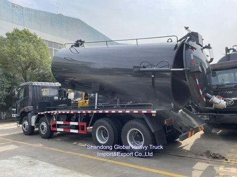 Ассенизационный вакуумный автомобиль FAW 6X4 с насосом высокого давления, объемом 20000 л, для эффективной очистки канализации