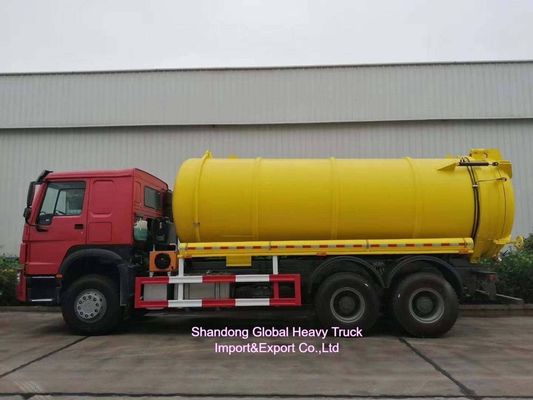HOWO 15CBM Вакуумный насос для канализации с 6×4 приводом и гидравлическим отводом для очистки септических баков