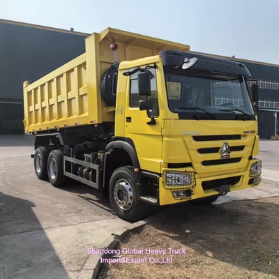 Использованный Sinotruk 6X4 10-wheel HOWO Dump Truck Стальной материал экспортируется в Африку