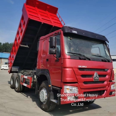 Б/у самосвал HOWO красного цвета 380 л.с./400 л.с. в наличии
