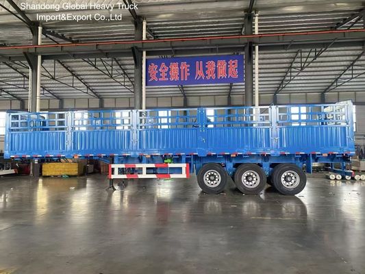 3-осный полуприцеп-тяжеловоз с ограждением и пневматической подвеской грузоподъемностью 50 тонн