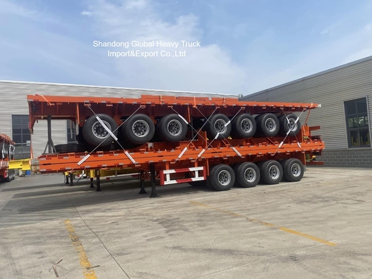3 Axles Excavator Transport Lowbed Semi Trailer with Jost 28ton Outrigger and 13m Length