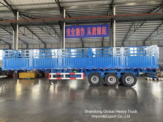 3-осный полуприцеп-тяжеловоз с ограждением и пневматической подвеской грузоподъемностью 50 тонн