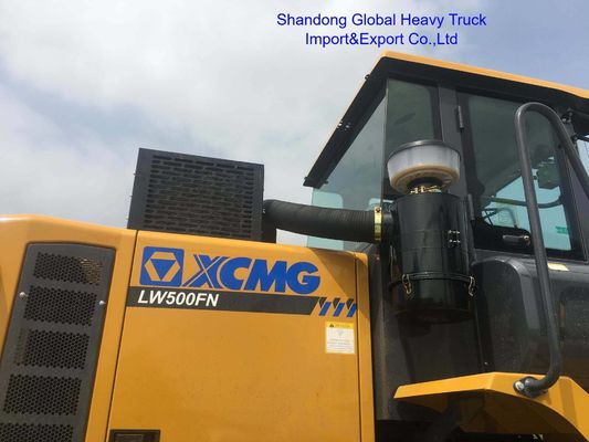 XCMG XC948E 4 тонны номинальной нагрузки передний колесный погрузчик с 2,4 м3 ведровой нагрузкой и 7882 * 2500 * 3405 мм спецификация