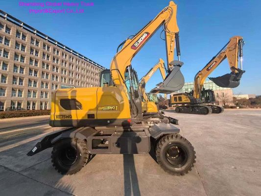 Высокоэффективный колесный экскаватор 7 тонн с ковшом 0,23 м³ и двигателем 48 кВт для земляных работ
