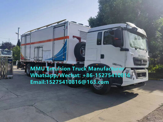Multifunctional SHACMAN 15T BCRH-15 on-site mixing and charging emulsion bulk explosive loading truck Mongolia Mining Blast service Kazakhstan Uzbekistan Indonesia Congo MMU