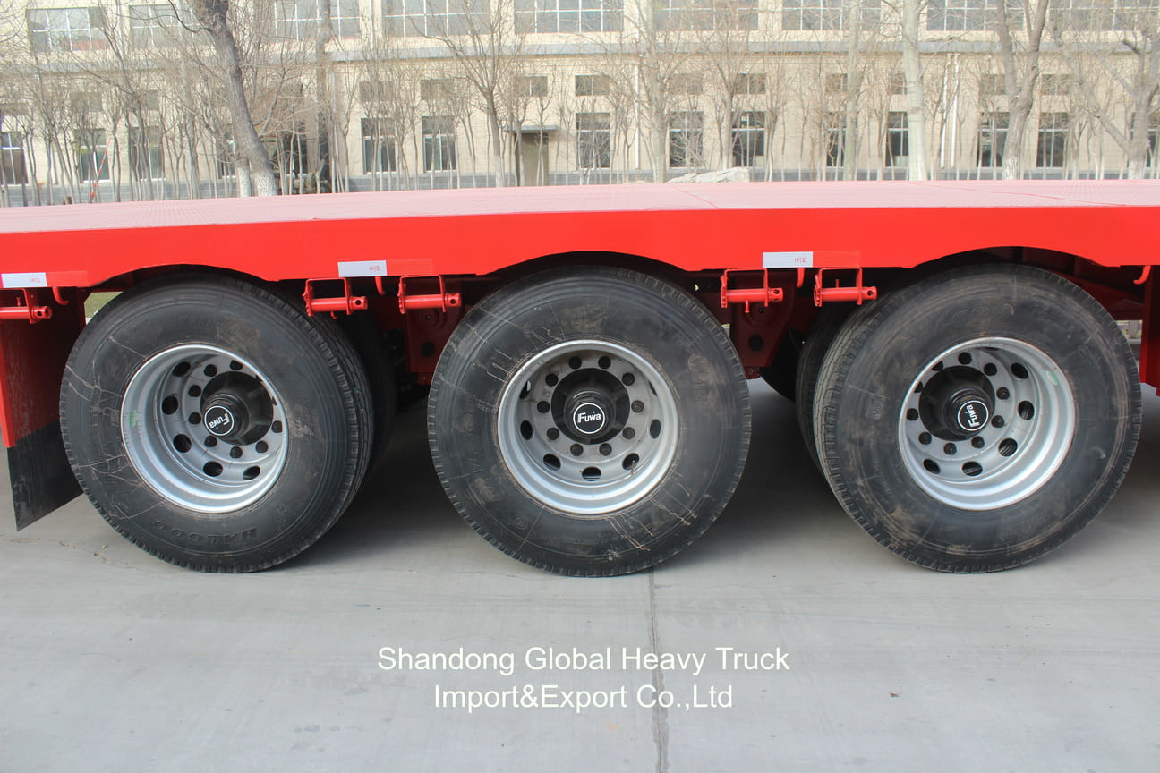 Шасси 60 тонн 3 оси 2 оси Lowboy Lowbed Lowbed Semi-trailers