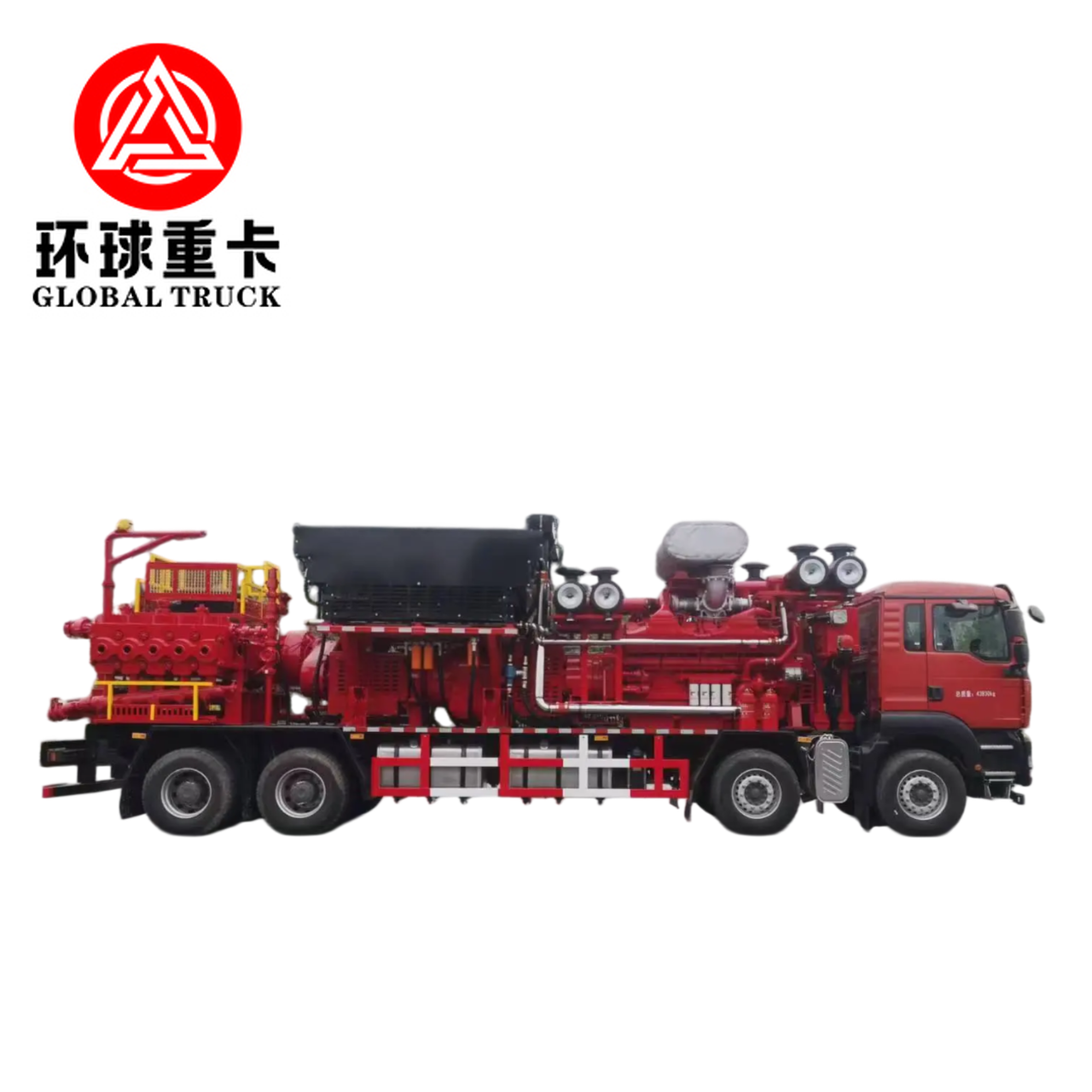8×6 Drive Wheel Oilfield Fracturing Truck with 1697L/Min Maximum Plunger Pump Displacement and Euro 6 Emission Standard