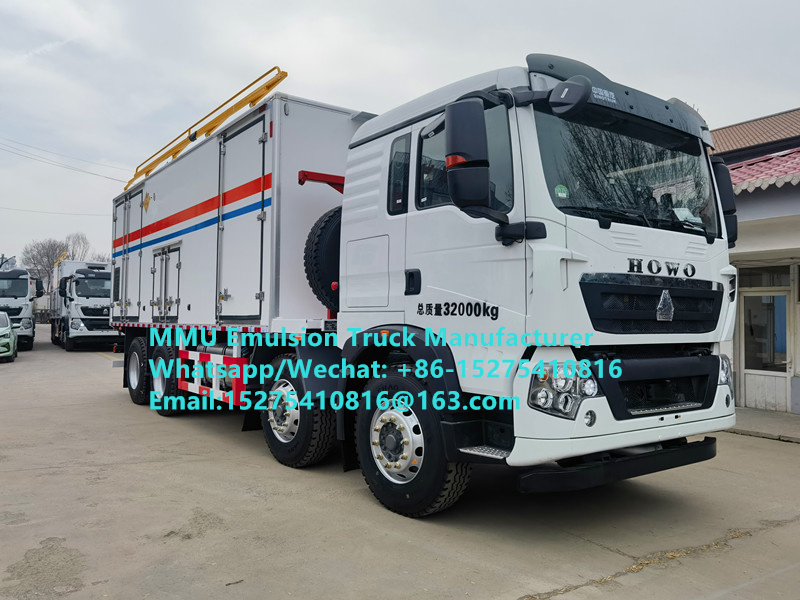Высококачественный умный эмульсионный грузовик HOWO 15T BCRH-15 для смешивания и загрузки на месте, грузовик для массовой загрузки взрывчатых веществ, горнодобывающая служба Монголии, взрывные работы в Казахстане, Узбекистане, Индонезии, Конго, ДРК, Гвинее, Танзании, ММУ